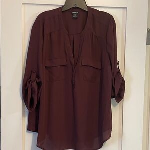 Torrid Deep Burgundy Blouse